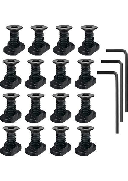 32 Paket M 4 T-S-Nut Metrik Kamyon Vidası Değiştirme Setleri Standart Ray Sistemleri ile Uyumlu, Iplik Vidaları (Yurt Dışından) fiyatları