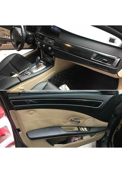 Araba Iç Trim Koruyucu Film Dekorasyonu 5d Karbon Fiber Vinil Sticker For-Bmw 5 Serisi 525I 530I E60 2003-2010 Lhd (Yurt Dışından) fırsatları