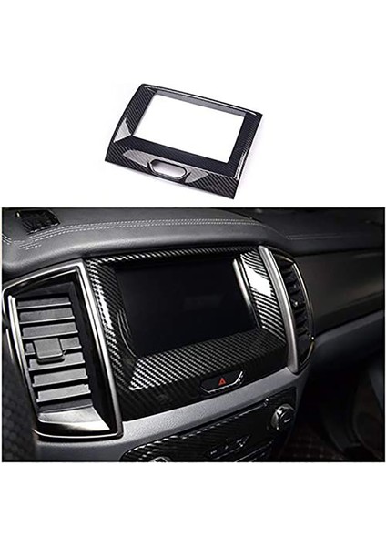 Ford Ranger Everest Endeavor 2015+ Karbon Fiber Iç Merkez Navigasyon Kapağı Trim Çerçeve Dekoratör Araç Aksesuarları (Yurt Dışından) fiyatları