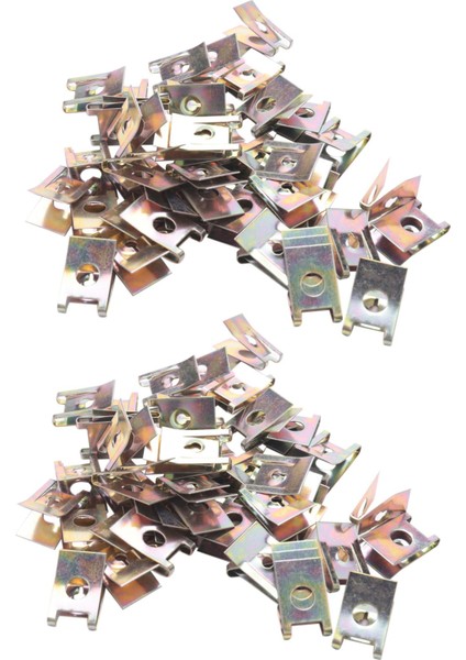 100PCS Bronz Ton Spring Metal Araba Kapı Paneli Spire Vida U Tip Klipler (Yurt Dışından)