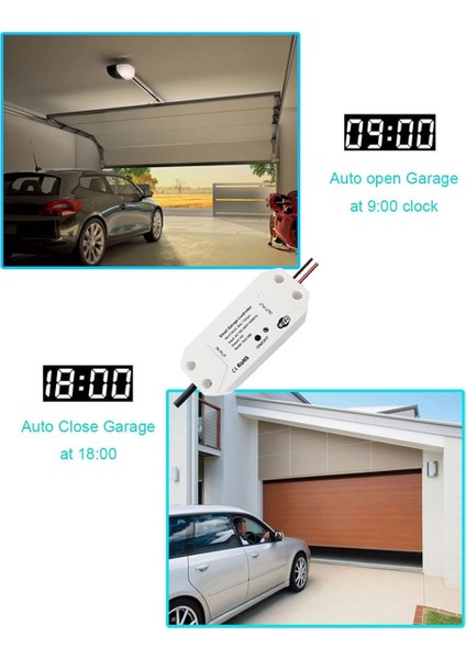 Tuya Wıfı 2.4g Akıllı Garaj Kapı Açma Denetleyicisi Açık ve Kapat Telefon Uygulaması Uyumlu Alexa ve Google Home Ab Fişi (Yurt Dışından)