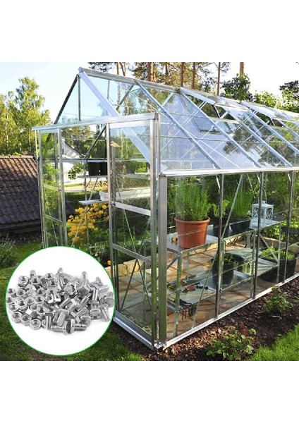 50 Set Sera Fıstığı ve Cıvatalar Kırpılmış Kafa Alüminyum Fındık Cıvataları Glashouse Binası Için Su Geçirmez Evrensel (Yurt Dışından) indirimleri