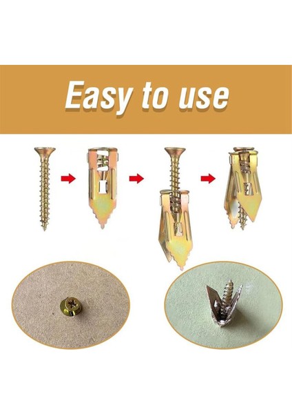 100PCS Alçı Kart Genişleme Vidaları Taşınabilir Alçıt (Yurt Dışından) fiyatları