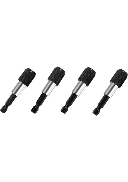 4pcs Hexagon Tutucu 6.35MM Hızlı Bırakma Çubuğu Kendi Kendine Kilitleme Uzatma Çubuğu Elektrikli Matkap Tornavida Bit Konnektörü (Yurt Dışından)