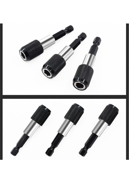 4pcs Hexagon Tutucu 6.35MM Hızlı Bırakma Çubuğu Kendi Kendine Kilitleme Uzatma Çubuğu Elektrikli Matkap Tornavida Bit Konnektörü (Yurt Dışından) indirimleri