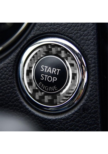 Nissan X-Trail Rogue T32 2013-2021 Karbon Fiber Araba Anahtar Deliği Halkası Başlat Düğmesi Düğmesi Trim Iç Aksesuarları (Yurt Dışından) indirimleri