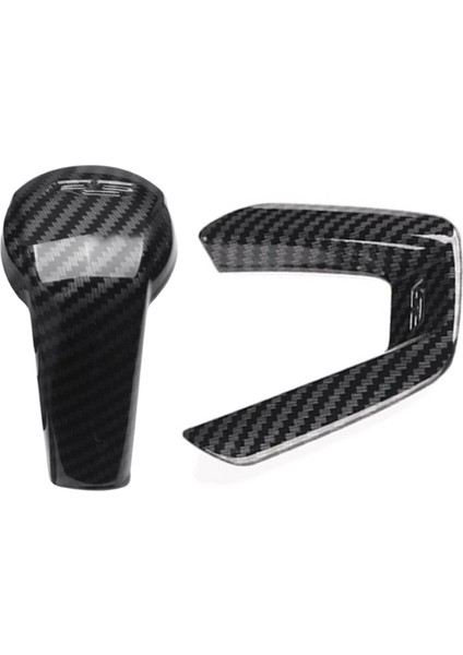 Mazda Için 1x Dişli Vites Knob Kapağı Cx-5 Cx5 2017 2018 &amp; 1x Direksiyon Simidi Trims Abs Mazda 3 2018 Cx-5 2017 (Yurt Dışından)