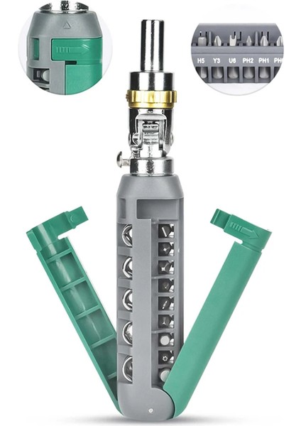 Çok Fonksiyonlu El Aleti Spiral Cırcır Çidesi Tornavida Ipi Kiti Otomatik Onarım Çok Açı Cırcır Tornavida El Aletleri, B (Yurt Dışından) fırsatları