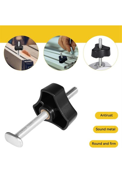 8 Set T Cıvatası Kişi Kiti, T Vidalı ve Plastik Düğme Somun - Ahşap Işleme Aracı Jig Vidalı Armatürü, 1/4in ve T -Track ile Kullanın (Yurt Dışından) fiyatları