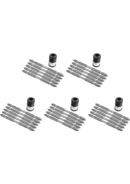 25PCS S2 Tornavida Bitleri Set 100MM Phillips Güçlü Mıknatıs Sürücü Çelik Çift Kafa Hex Shank Mıknatıslayıcı Halkası (Yurt Dışından)