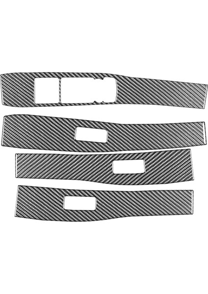 Ford Mustang Mach-E Için Karbon Fiber 2021-2024 Lhd Araba Pencere Asansör Anahtarı Kapak Trim Sticker Iç Aksesuarlar (Yurt Dışından)