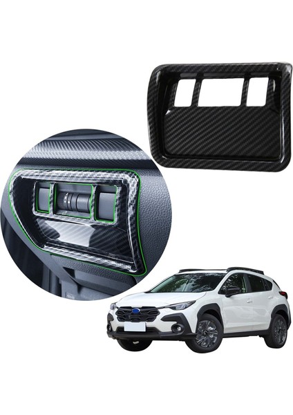 Subaru Crosstrek Için 2023 2024 Araba Kafası Işık Lambası Ayarlama Anahtarı Kapak Trim Aksesuarları Abs Karbon Fiber (Yurt Dışından) modelleri