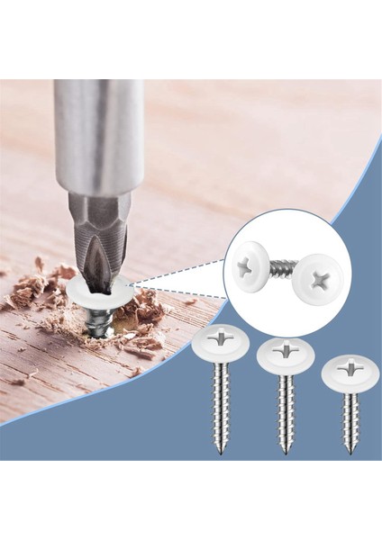 8 Beyaz Vidalar Ahşap Sac Metal Vidalı Iplik Kafası Hızlı Kendi Kendine Dokunma Beyaz Pan Dolap Vidaları Ahşap Iş (Yurt Dışından) fırsatları