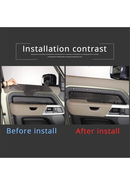 Land Rover Defender Için Karbon Fiber 90 110 130 2020-2024 Ön Kapı Iç Kolçak Paneli Kapak Döşeme Iç Aksesuarları (Yurt Dışından) indirimleri