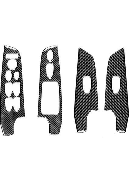 4pcs Karbon Fiber Pencere Anahtarı Paneli Trim Kapağı Honda Civic 8th 2006-2011 Için (Yurt Dışından)