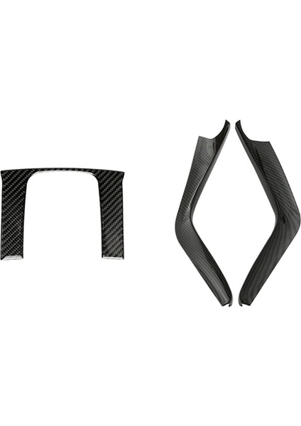 2 Adet Karbon Fiber Dişli Vites Şerit Paneli Kapak Kaplama Karbon Fiber Tarzı Konsol Dişli Kutusu Paneli Kapak Kaplama (Yurt Dışından)