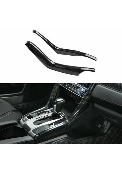 2 Adet Karbon Fiber Dişli Vites Şerit Paneli Kapak Kaplama Karbon Fiber Tarzı Konsol Dişli Kutusu Paneli Kapak Kaplama (Yurt Dışından) modelleri