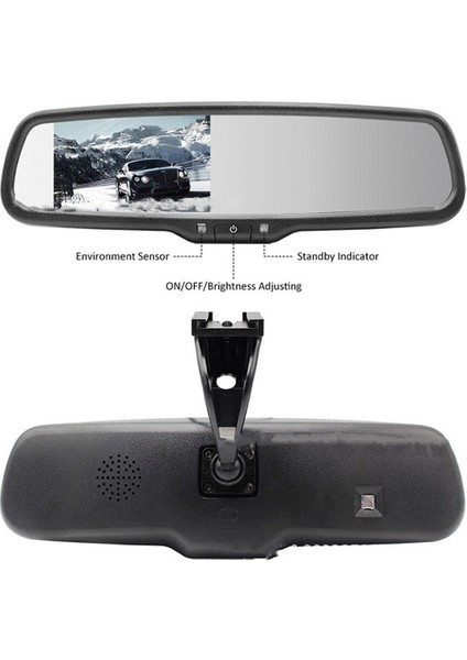 Araba 4.3 Inç Dash Cam Mirror Otomatik Disming Ahd Ekran Özel Araba Braketi Hd Ters Dönme Dikiz Aynası (Yurt Dışından) fırsatları