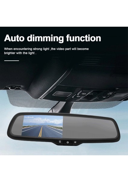 Araba 4.3 Inç Dash Cam Mirror Otomatik Disming Ahd Ekran Özel Araba Braketi Hd Ters Dönme Dikiz Aynası (Yurt Dışından) indirimleri