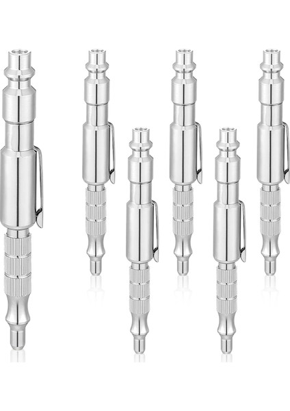 6pcs 1/4in I/mtype Ayarlanabilir Cep Tapası Hava Darbesi Gunair Üfleyici Toz Temizliği Için Kompresör Hava Üfleyici Kalem, Gümüş (Yurt Dışından)
