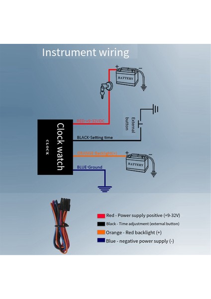0-12 Saat Metre 2 Inç 52MM Saat Göstergeleri Kırmızı Arka Işık Enstrümanı ile Araba Teknesi Yat Rv 9-32V C Saat Ölçerleri Göster (Yurt Dışından) fiyatları