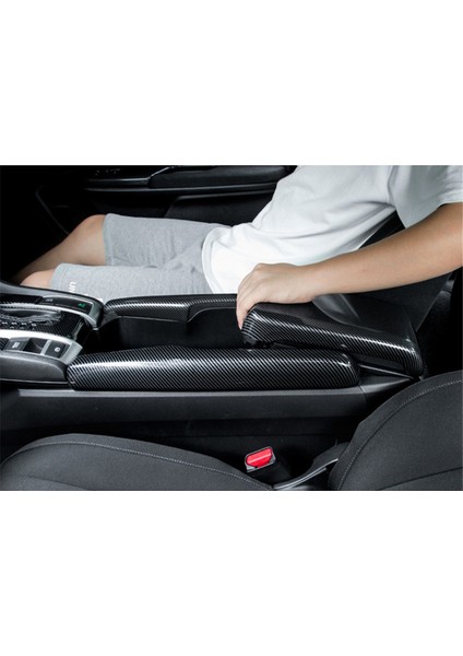Kolçak Kutusu Koruyucu Kapak Merkezi Honda Civic 2016-2020 Karbon Fiber Saklama Kutusu Kapağı (Yurt Dışından)