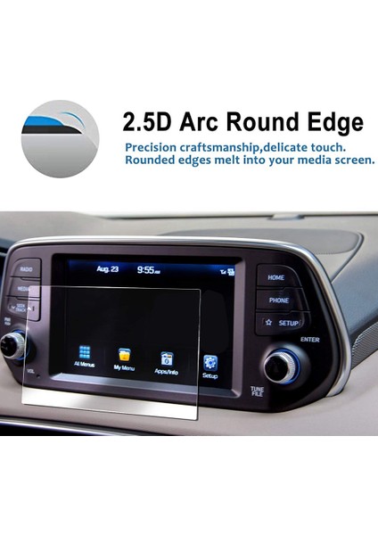 Hyundai Santa Fe 2019 7 Inç Center Gps Navigation Touch Ekran Koruyucu Ekran Temperli Cam Film (Yurt Dışından) fiyatları