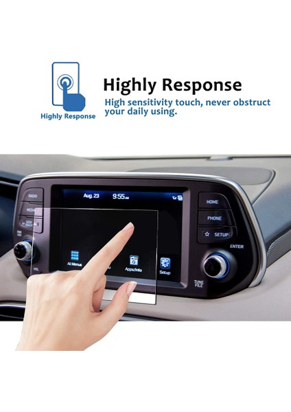 Hyundai Santa Fe 2019 7 Inç Center Gps Navigation Touch Ekran Koruyucu Ekran Temperli Cam Film (Yurt Dışından) modelleri
