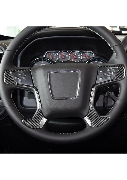 Chevy Için Karbon Fiber Silverado Gmc Sirrra 1500 2014-2018 Lhd Araç Direksiyon Tekerlekleri Trim Kapak Iç Aksesuarlar, A (Yurt Dışından) indirimleri
