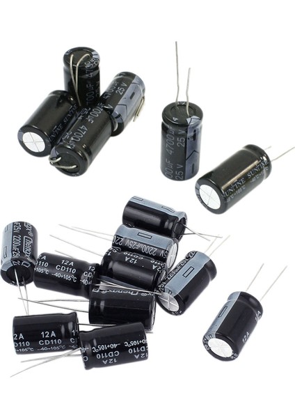 Delik Radyal Delikten 16 Pcs Alüminyum Elektrolitik Kondansatör, 6 Pcs 4700UF ve 10 Pcs 2200UF (Yurt Dışından)