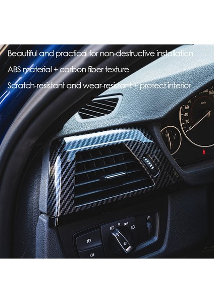 Karbon Fiber Merkez Konsolu Hava Outlet Paneli Trim Cihaz Paneli Trim Bmw 3 Serisi 320LI F30 F35 2013-2019 (Yurt Dışından) modelleri