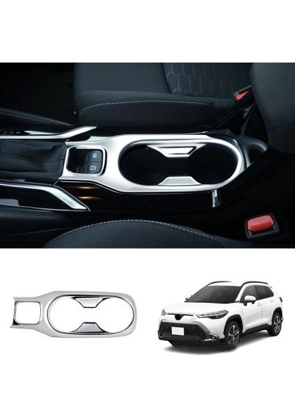 Toyota Corolla Cross 2021 2022 Rhd Için Araba Gümüş Merkez Konsol Su Kupası Tutucu Dekorasyon Kapağı Döşeme Çıkartmaları (Yurt Dışından) fiyatları