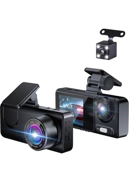Araba Dash Cam Ön ve Arka, 1080P Sürüş Kaydedici Kamera, G-Sensör, Park Monitörü, 64G Sd Kart ile Döngü Kayıt (Yurt Dışından)