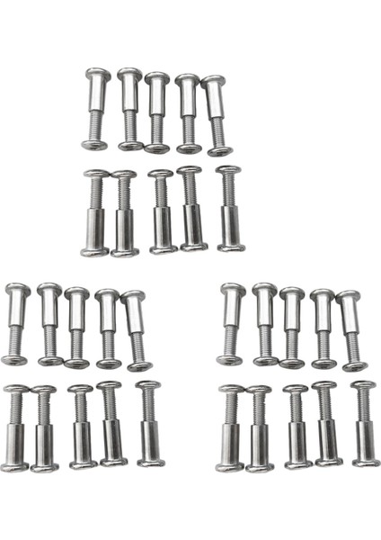 60 Pcs Vida Post 5/16 Inç (8mm) Delik Dia Erkek M6X20MM Kadın M6X18MM Kemer Toka Bağlama Cıvataları Deri Bağlantı Elemanı (Yurt Dışından)