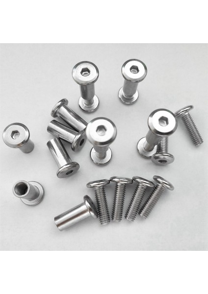 60 Pcs Vida Post 5/16 Inç (8mm) Delik Dia Erkek M6X20MM Kadın M6X18MM Kemer Toka Bağlama Cıvataları Deri Bağlantı Elemanı (Yurt Dışından) fiyatları