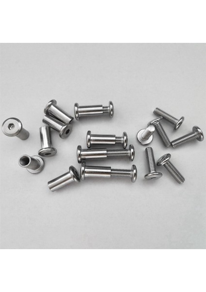 60 Pcs Vida Post 5/16 Inç (8mm) Delik Dia Erkek M6X20MM Kadın M6X18MM Kemer Toka Bağlama Cıvataları Deri Bağlantı Elemanı (Yurt Dışından) modelleri