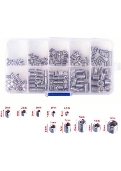 400PCS 304 Paslanmaz Çelik Grub Vidaları Alçak (Yurt Dışından) fiyatları