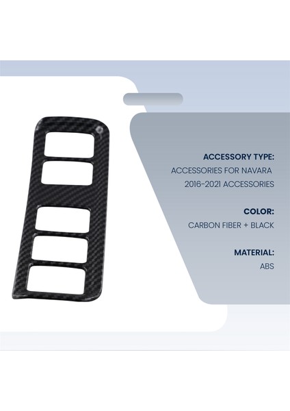 Nissan Navara Için NP300 2016-2021 Karbon Fiber Araç Far Anahtarı Düğmesi Kapak Düzenleme Dekoratif Çerçeve Aksesuarları (Yurt Dışından) fırsatları