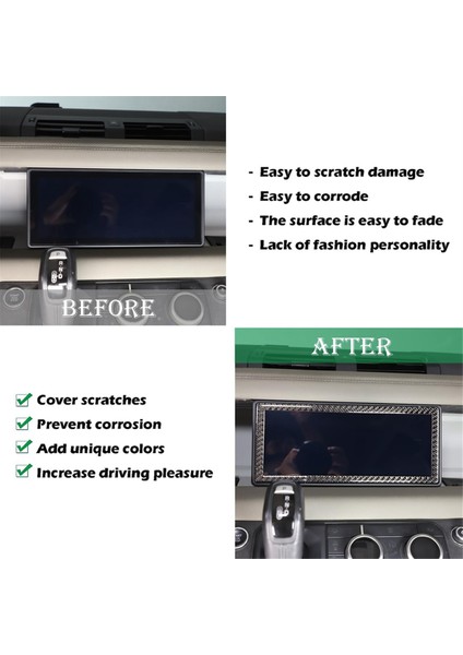 Land Rover Defender Için Karbon Fiber 110 2020-2024 Merkez Gösterge Tablosu Gezinme Ekran Kapak Döşeme Iç Aksesuarlar (Yurt Dışından) indirimleri