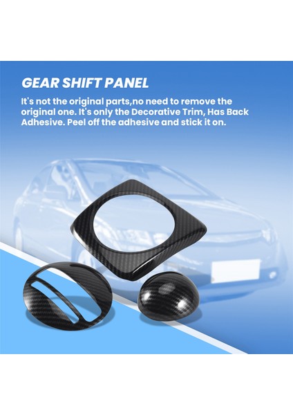 Honda Civic 2006-2011 Rhd Için Araç Karbon Fiber Dişli Vites Paneli Kapak Çerçevesi Rhd&#39;de 3 Adet (Yurt Dışından) fırsatları