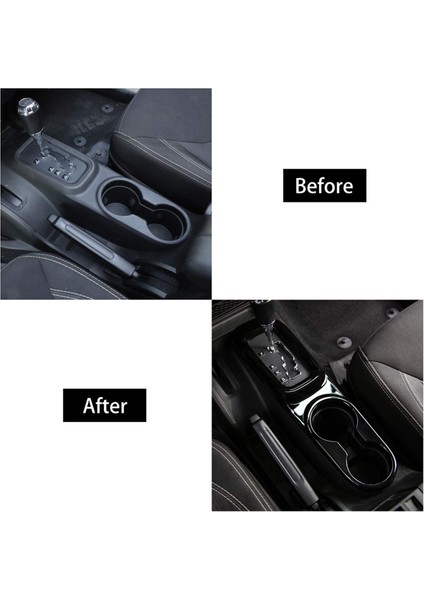 Jeep Wrangler Için Jk 2011-2017 Vardiya Kupası Tutucu Panel Panel Dekoratif Kapak (Yurt Dışından) fırsatları