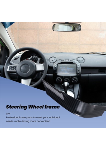 Mazda 2 Demio Dl Sedan Dj Hatchback 2018 2019 Için Karbon Fiber Direksiyon Çerçevesi Kapak Trim (Yurt Dışından) fiyatları