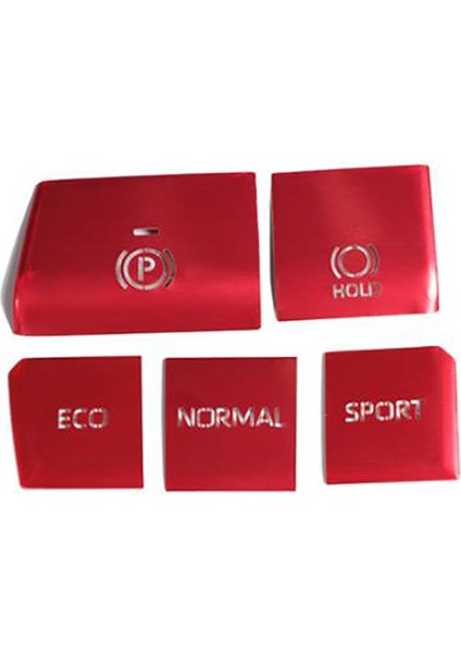 Toyota Rav4 2019 2020 2021 Aksesuarlar, Kırmızı, 5 Pcs Için Merkezi Kontrol Dişli Multimedya Düğmesi Kapak Döşeme Sticker Sequin (Yurt Dışından)