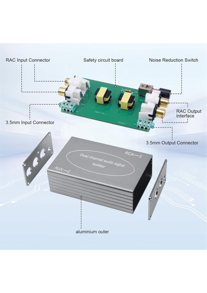 Ses Izolatörü Rca-2 Gürültü Azaltma Filtresi Audio Eliminator, Tiyatro Için Gürültü Izolatörü Dosyası Ses Stereo Gümüş Gri (Yurt Dışından) fırsatları