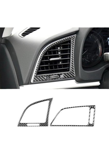 Hyundai Elantra Için Yumuşak Karbon Fiber 2017 2018 2019 2020 Araba Gösterge Tablosu Yan Hava Outlet Paneli Kapak Trim Aksesuarları (Yurt Dışından) indirimleri