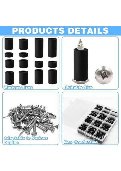 1000PCS Elektrik Çıkış Ara Arabaları, Naylon Aralayıcılar Vidalı Ara Çıkışlar Elektrik Kutusu Için Çıkış Ara Aralayıcılar, Yuvarlak Aralayıcı (Yurt Dışından) modelleri