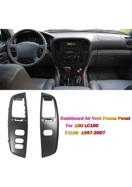 Toyota Land Cruiser 100 LC100 FJ100 97-07 Klima Outlet Siyah Için Araba Iç Gösterge Tablosu Hava Havalandırma Çerçevesi (Yurt Dışından) fırsatları