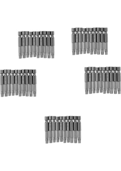 6mm T30 Kafa 50MM Uzunlu Manyetik Torx Tornavida Ekleme Bitleri Aracı 50 Pcs (Yurt Dışından)