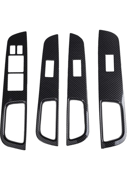Araba Karbon Fiber Pencere Cam Kaldırma Düğmesi Anahtarı Kapak Nissan Tiida Rhd 2005-2010 Için Trim Kapı Kolçak Paneli (Yurt Dışından)