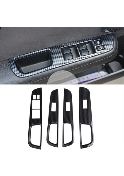 Araba Karbon Fiber Pencere Cam Kaldırma Düğmesi Anahtarı Kapak Nissan Tiida Rhd 2005-2010 Için Trim Kapı Kolçak Paneli (Yurt Dışından) modelleri